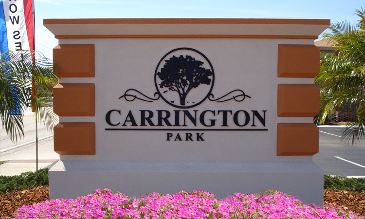 Carrington Park Custom Monument Sign By Sign-O-Saurus