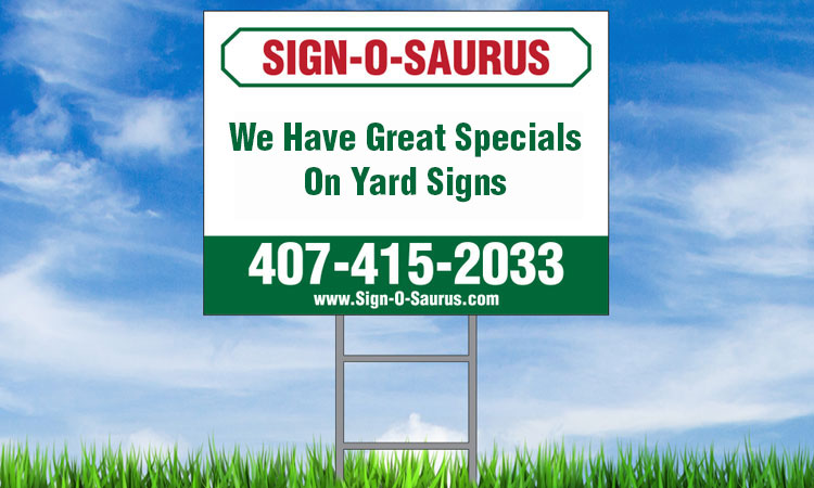 Custom Yard Signs By Sign-O-Saurus