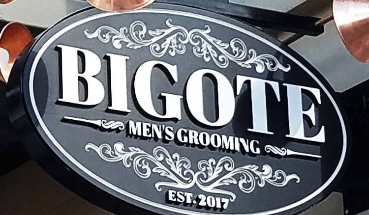 Custom Sign for Bigote Men's Grooming in Winter Park, Florida