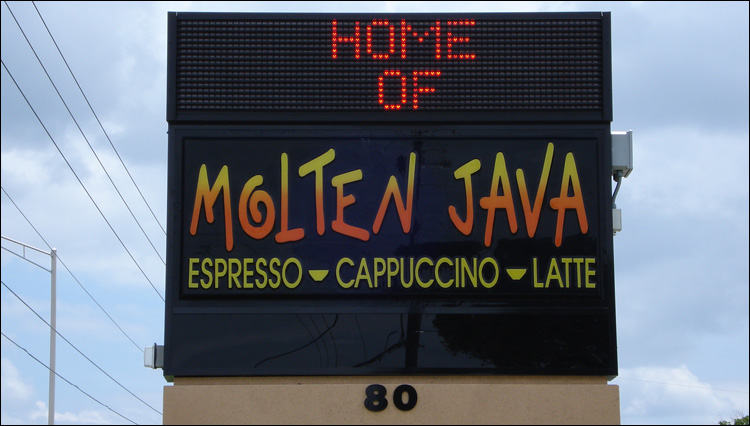 Molten Java Custom Monument Sign