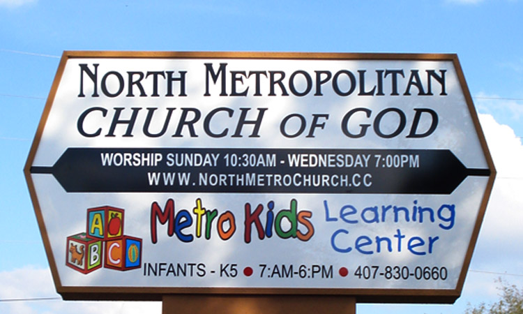 North Metropolitan Church Custom Cabinet Sign