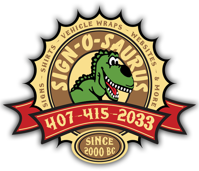 Sign O Saurus Signs, Shirts,  Sites, Trade Show Displays, and