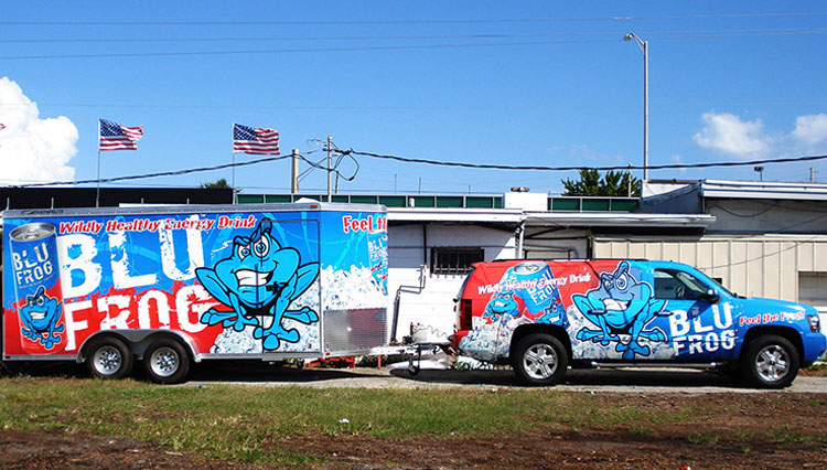 Blu Frog Truck and TRailer Wrap