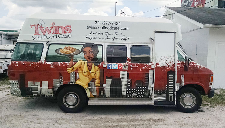 Twins Soul Food Food Truck Wrap